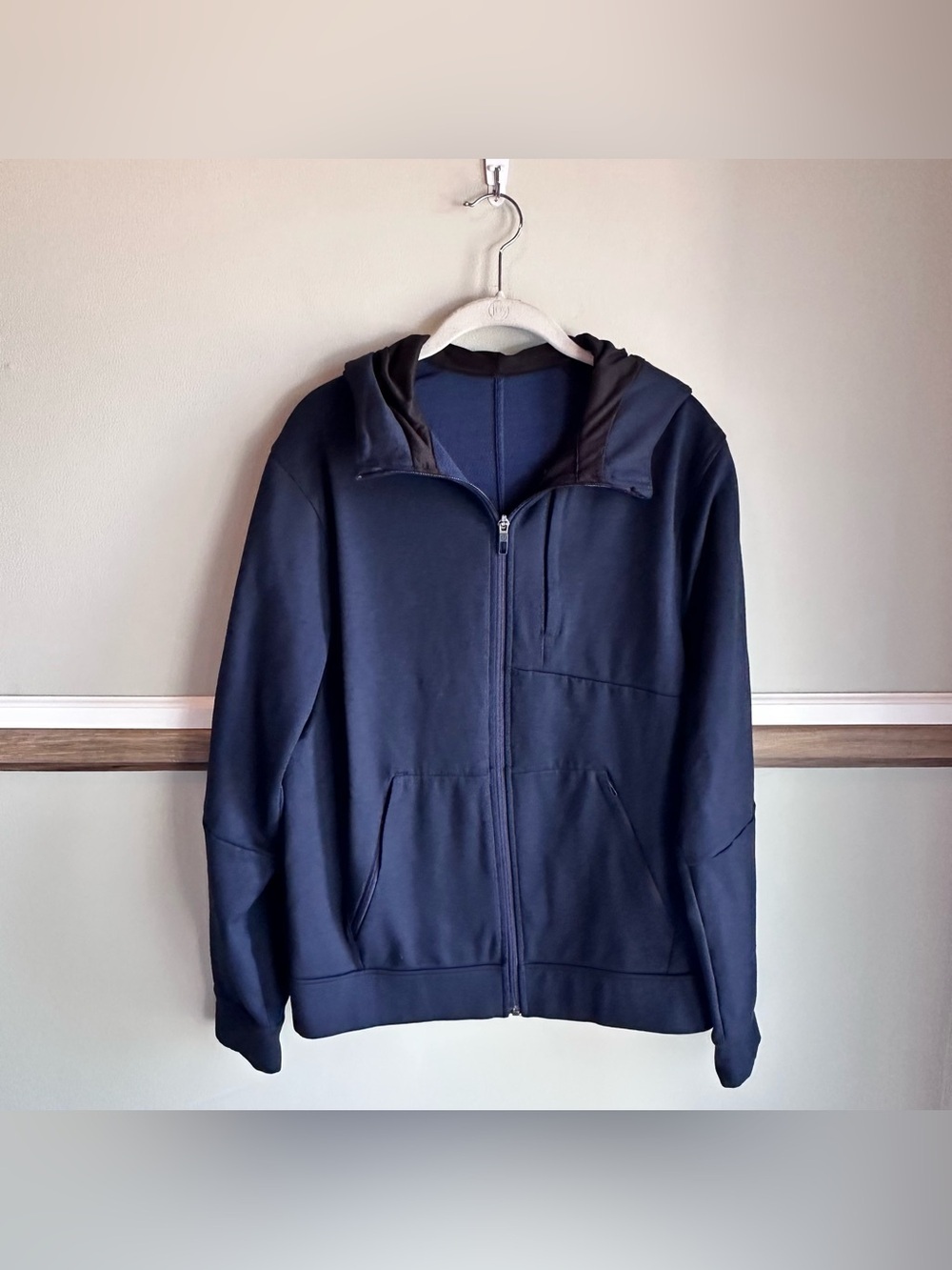 Lululemon City Sweat Zip Hoodie Thermo Heathered Nautical Navy M3BC2S